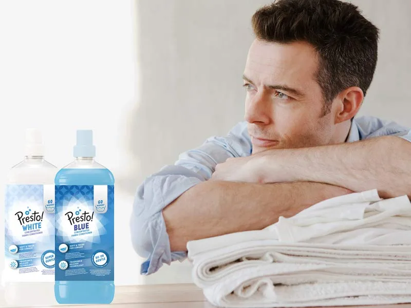 Amazon Brand: Presto! Liquid Fabric Softener Fresh Scent Blue 1.5 l (Pack of 6) 1 piece (Pack of 6) Blue - product information 2
