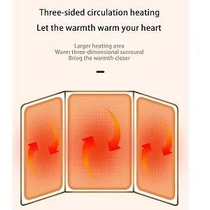 GOOWAFUR Foldable room heating devices 3-fold foldable room heater foot warmer desk for leg feet with overheating & tilt protection & timer quiet secure fast heating plate - Extrem schnelles Aufheizen Passen Sie