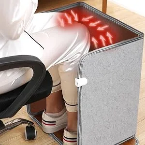 GOOWAFUR Foldable room heating devices 3-fold foldable room heater foot warmer desk for leg feet with overheating & tilt protection & timer quiet secure fast heating plate - Heizgerät mit Timer Wenn es
