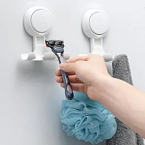 Kasmole razor holder |Shaving hook shower hanger |Reusable shower-shaved hook hooks self-adhesive wall hooks for luffa towels hat coat - Einfache Montage