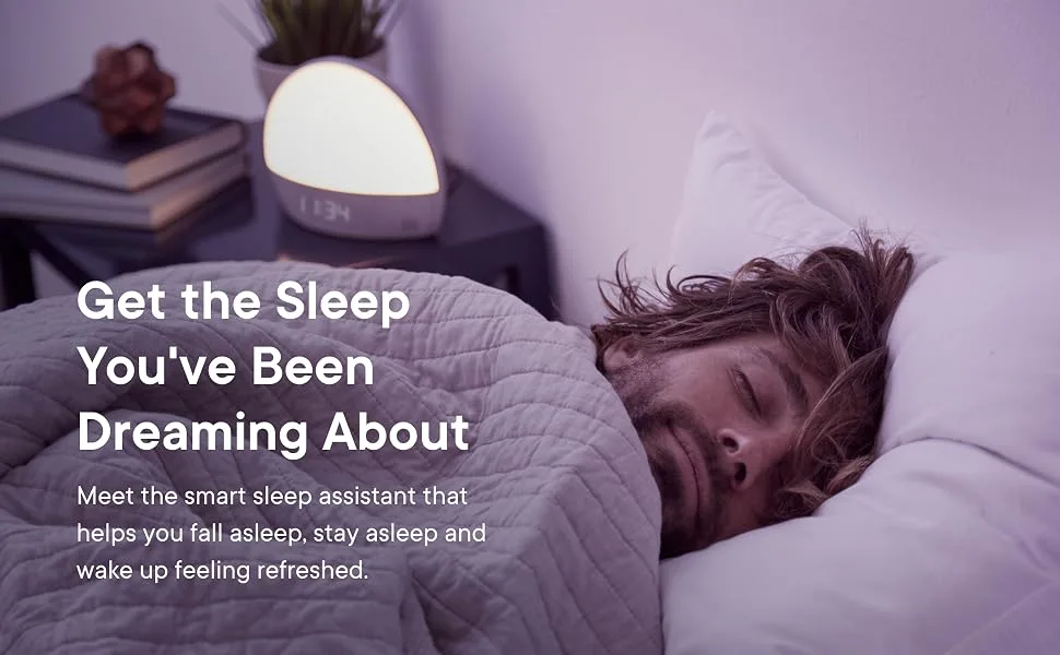 Hatch Restore - Sound Machine, Smart Light, Personal Sleep Routine, Bedside Reading Light, Wind Down Content and Sunrise Alarm Clock for Gentle Wake Up - sleep, sound machine, alarm, light