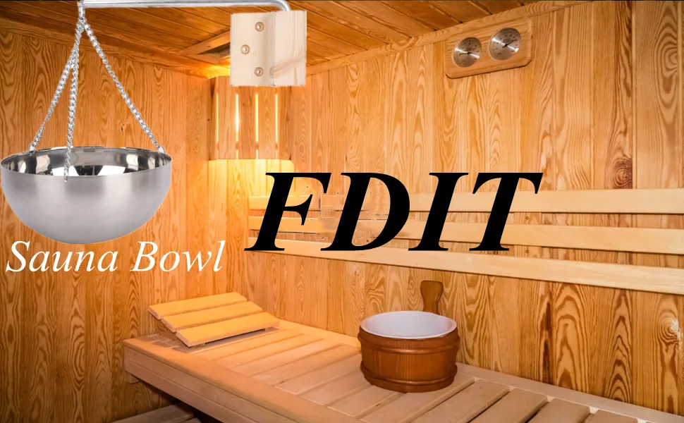 Fdit 20cm Stainless Steel Sauna Aromatherapy Bowl Essential Oil Holder Sauna Accessories Room Accessories - product information 2