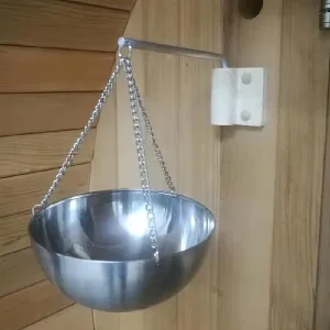 Fdit 20cm Stainless Steel Sauna Aromatherapy Bowl Essential Oil Holder Sauna Accessories Room Accessories - product information 6