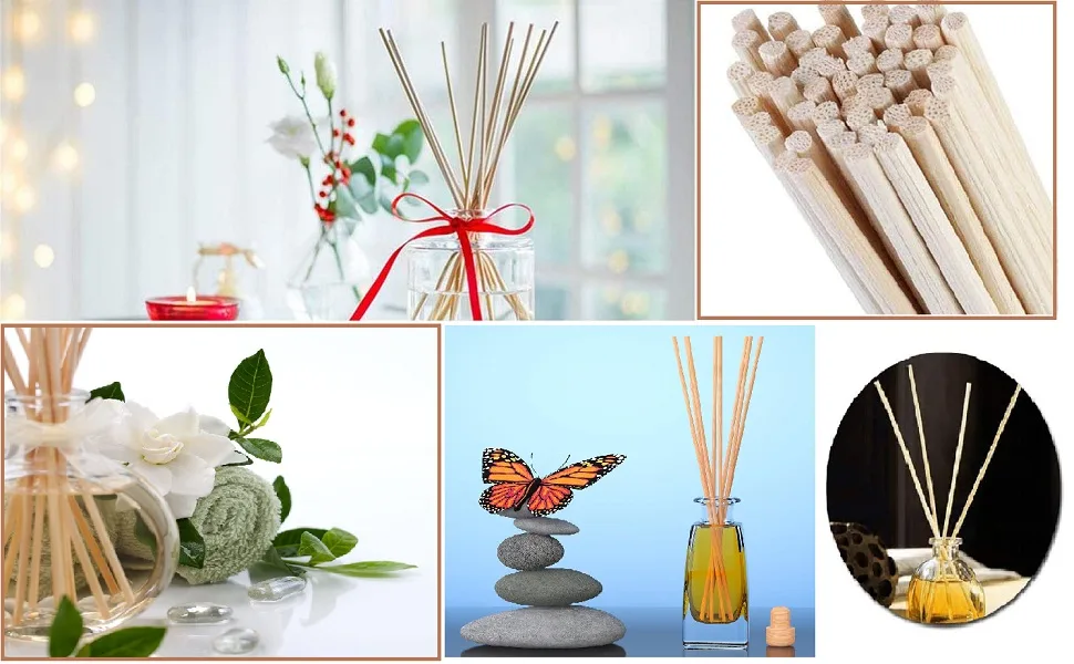 BUIFU 100 pc diffuser stick 30 * 0.3cm rattanstfen room fragrance fragrance stick light yellow aroma diffuser stick reed diffuse sticks natural diffuser sticks for essential oils in the home spa - product information 8