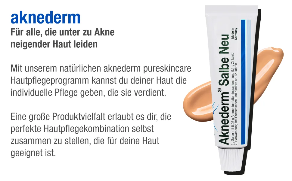 aknederm ointment new 30g - for targeted basic care for pronounced skin imperfections - skin-tinted perfume-free & vegan 30 grams - Aknederm