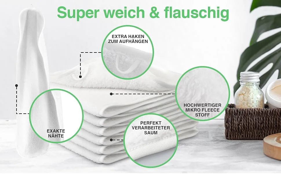 Cosmetics compress cloth microfiber 25 x 70 soft fluffy premium compresses towels for studio & wellness compress warmers cosmetex (9 pieces) - Kosmetik Kompressentuch Mikrofaser länglich Studio Tuch
