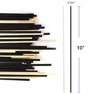 HOSSIAN Reed Diffuser Sticks - Reed diffusers-Reed Sticks -Diffuser Glass Bottles-Diffuser Refills- Natural Rattan Wood Replacement for Aroma Fragrance (10" Black and Beige) - Fiber Reed Diffuser4