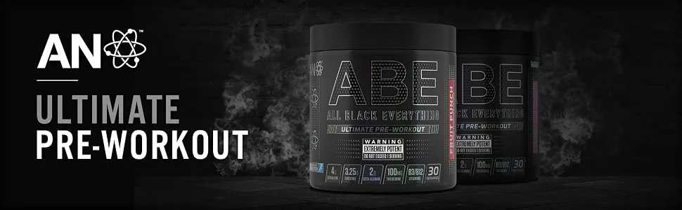 ABE All Black Everything Pre Workout Energy, Increase Physical Performance with Citrulline, Creatine, Beta Alanine, Caffeine Vitamin B Complex (ICY Blue Raz, 315g) ICY Blue Raz 315g - product information 1