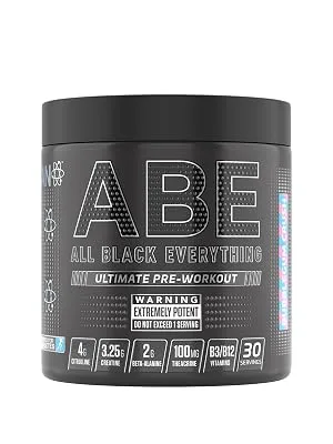 ABE All Black Everything Pre Workout Energy, Increase Physical Performance with Citrulline, Creatine, Beta Alanine, Caffeine Vitamin B Complex (ICY Blue Raz, 315g) ICY Blue Raz 315g - product information 2