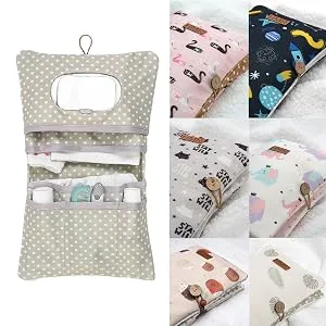 HAMUR HOME WARLING PACK ORGANIZER AND COSMECTION PACK 2IN1 - Small diaper bag for on the way Mamas diapers cream cloths baby organizer (elephant) - Hamur Home Organizer und Kosmetiktasche 2in1 für Mamas für Windeln, Creme, Tücher, Baby Organizer