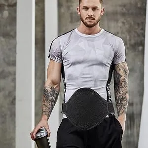Frifer magnetic backrest dot matrix design lower back support |Portable waist warmer soft back support for relief posture correction spine - Magnetische Stärke