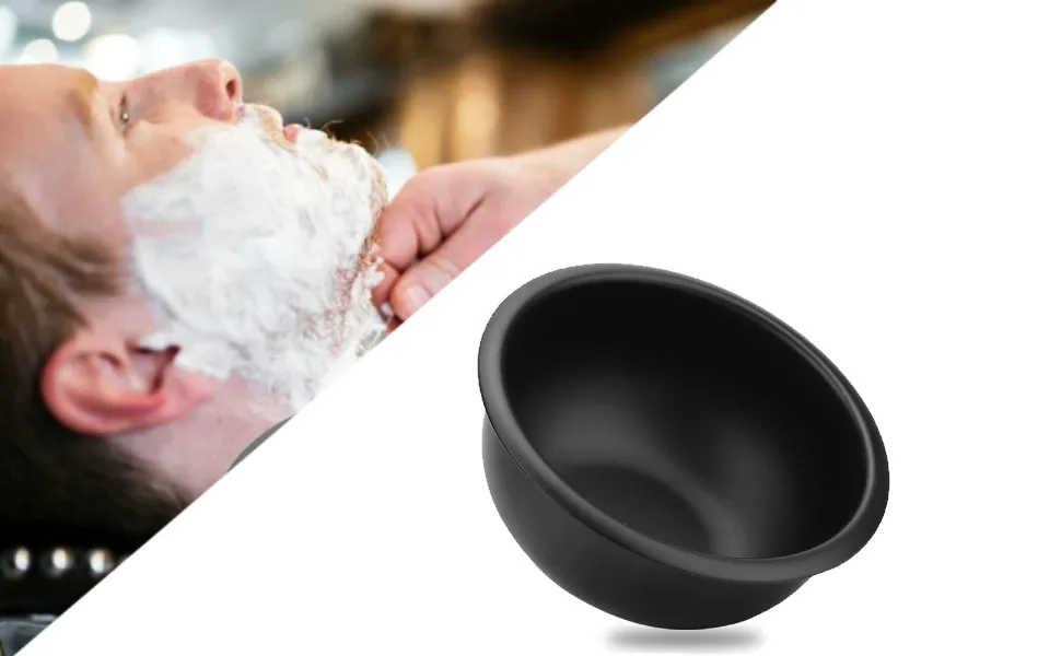 Beard-rasier soap shell men's razor soap cups bowl hairdressing cleaning soup cup shaving brush bowl for razors (black) - product information 1