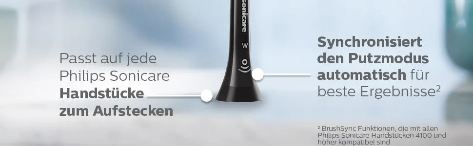 Philips Sonicare Original W2 Optimal White Standard Sound toothbrush heads - 8 -pack in black (model HX6068/13) Black 8 pieces (1 Pack) - product information 3