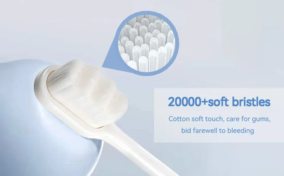 10-pack toothbrushes with soft bristles micro-nano handwear brushes with a small wave head for adults and children sensitive teeth and gums (white) - product information 2