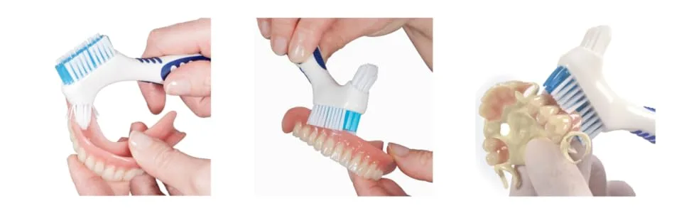 Reinerdent3 prosthesis brush - reinerDENT3 Prothesenbürste Prothesenpflege Reinigung Zahnprothese
