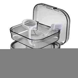 Bexdug denture bath | Denture bath case removable designer mouth guard container tooth storage container tooth holding box black - Einfache Reinigung Das Merkmal des