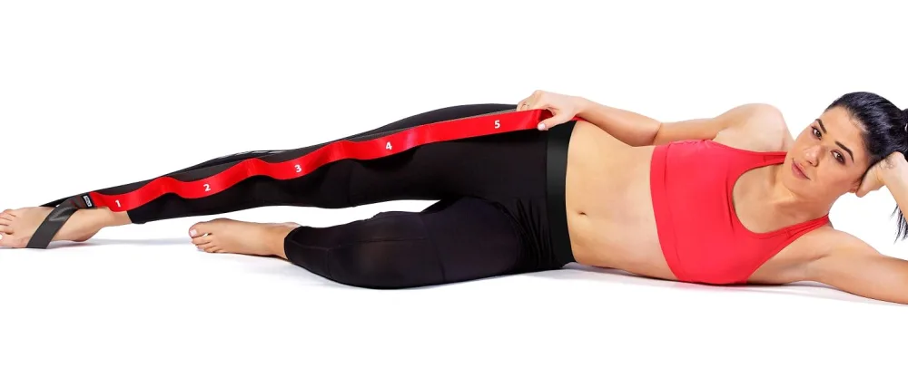 Stretching Strap with Loops for Physical Therapy, Yoga, Exercise and Flexibility - Non Elastic Fitness Stretch Band + Exercise Instructions & Carry Bag by CTRL Sports 10 Loops - Blue - yoga strap stretching strap stretch strap stretch out strap leg stretcher foot stretcher