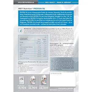Frey Nutrition Protein 96 2 x 750g can 2 pack vanilla - PROTEIN 96