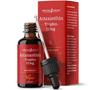 Effective Nature - High -dose Astaxanthin drops - 12 mg astaxanthin - 50 ml bottle with pipette - Astaxanthin liquid with high bioavailability - Astaxanthin Tropfen von effective nature