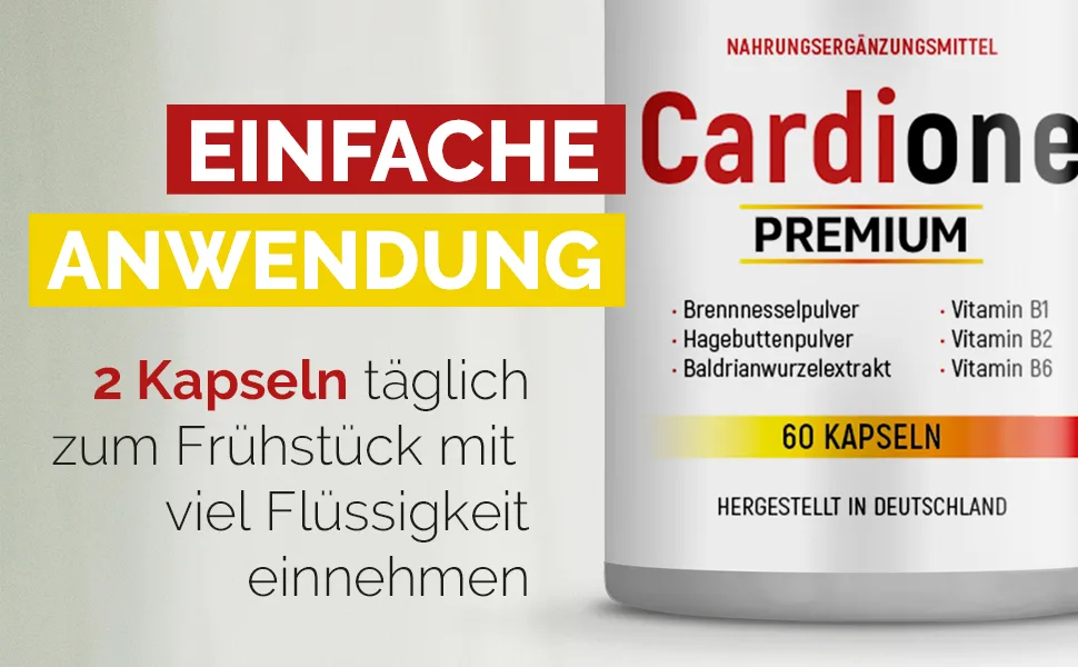 MayProducts Cardione Premium Capsules - Quality directly from Germany - Cardone for men and women | 60 capsules (1 can) - product information 2