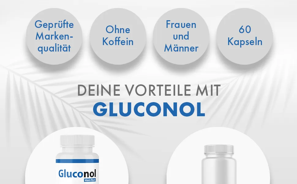 Gluconol capsules - 60 capsules in maxi pack - for men and women - 1x - product information 2