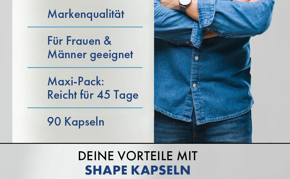 Shape capsules | Your daily companion | 45 day supply | Maxi pack - 90 capsules per can 1x 1 can - Shape Kapseln 2