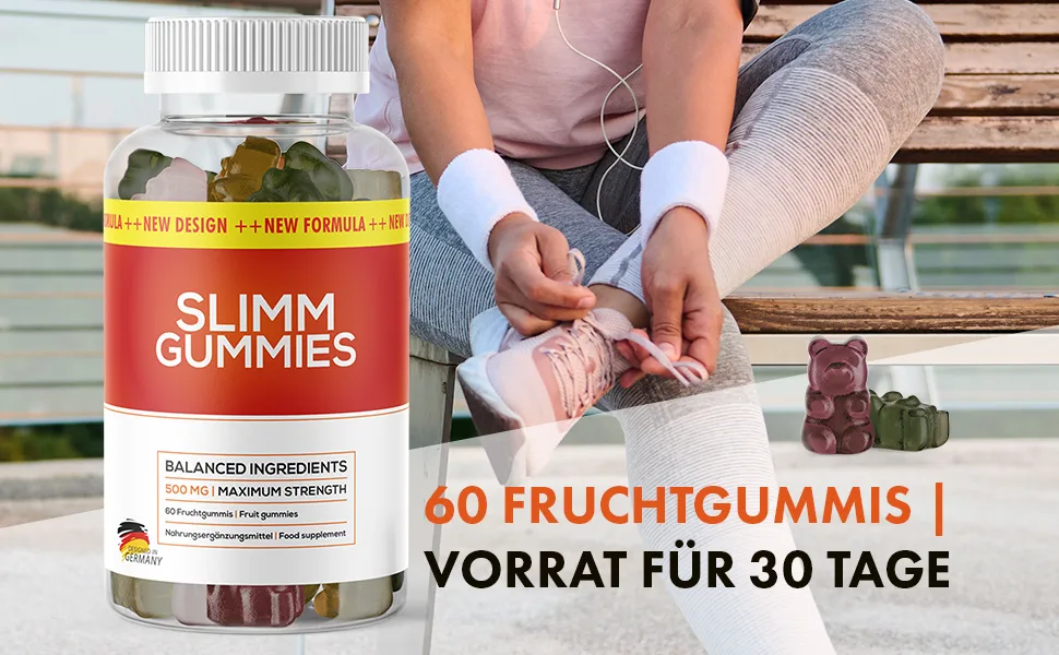 Slimm Gummies | Gummies with natural plant flavor - Fruit Gummies - 60 Gummies - Monthly supply 1x - product information 2