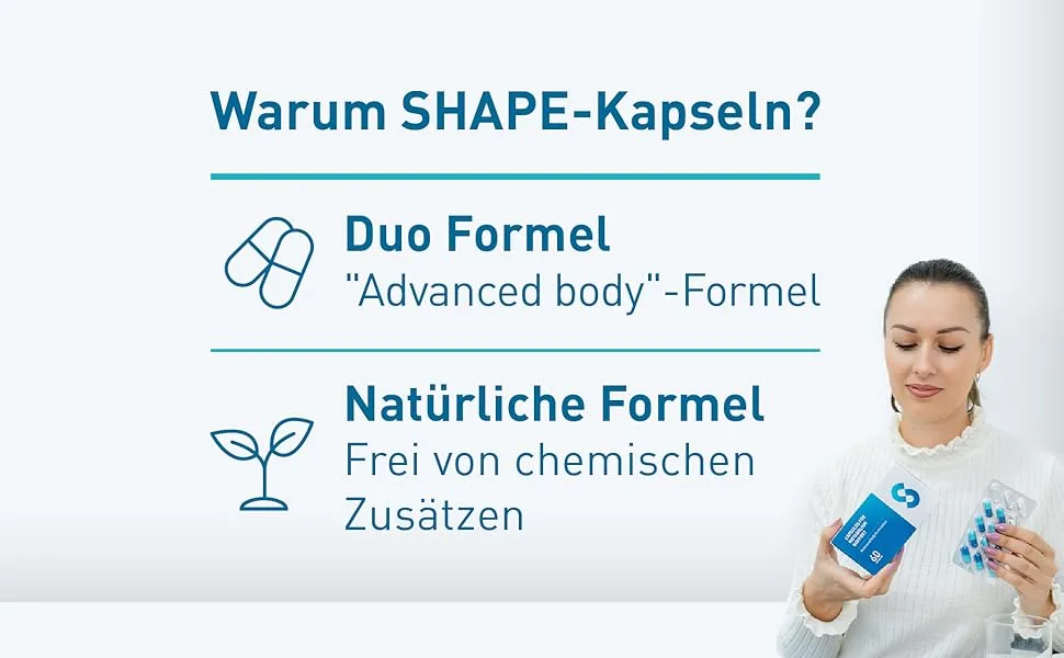 SHAPE capsules - "Advanced body" DUO formula Support of metabolism 60 capsules (1 pack) 1 pack (60 capsules) - SHAPE Kapseln Duo formel