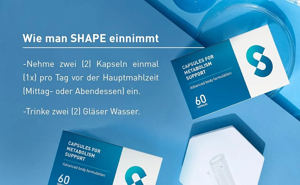 SHAPE capsules - "Advanced body" DUO formula Support of metabolism 60 capsules (1 pack) 1 pack (60 capsules) - Wie man SHAPE einnimmt
