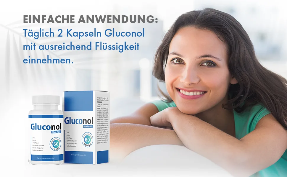 Gluconol capsules - 60 capsules in maxi pack - for men and women - 3x - product information 4