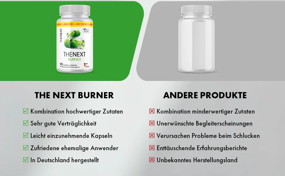 THENEXT Burner capsules - with valuable ingredients such as Garcinia Cambogia - for women & men - 90 capsules per can 3x - product information 3