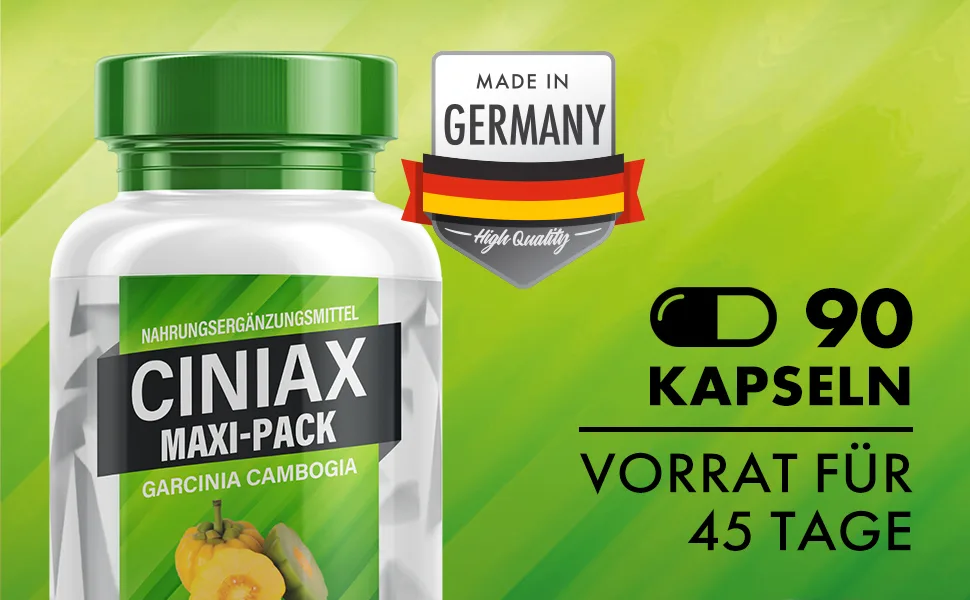 Ciniax MAXI PACK | for women and men | with high-quality Garcinia Cambogia extract | 90 capsules (5x) - product information 1