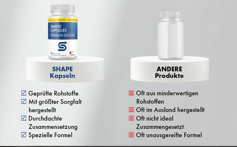 Shape capsules | Your daily companion | 45 day supply | Maxi pack - 90 capsules per can 5x 5 cans - Shape Kapseln 3