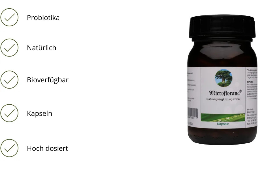 Microflorana - 120 capsules - Bifido and Lactobacilli - Lactic acid bacteria - Vegan - Microflorana Kapseln