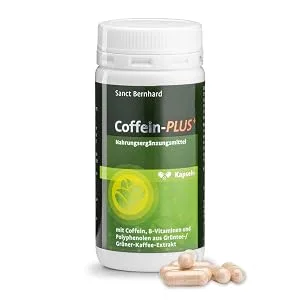 Sanct Bernhard Caffeine-PLUS capsules | With caffeine B vitamins polyphenols & green coffee extract | 120 capsules - Coffein-PLUS-Kapseln