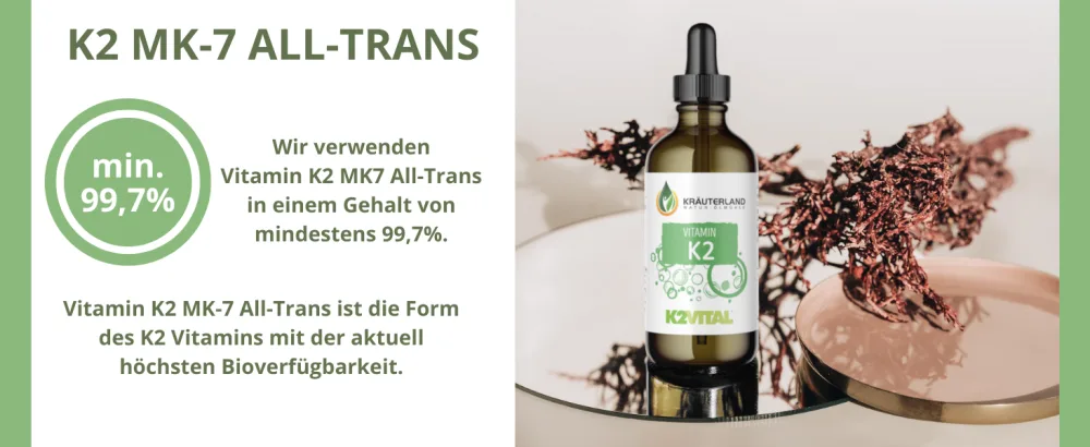 Vitamin K2 MK-7 (200 g) - 1700 drops (50ml) All-Trans content 99.7% with branded raw material (K2VITAL ) high dosage & vegan - K2 MK-7 All-Trans