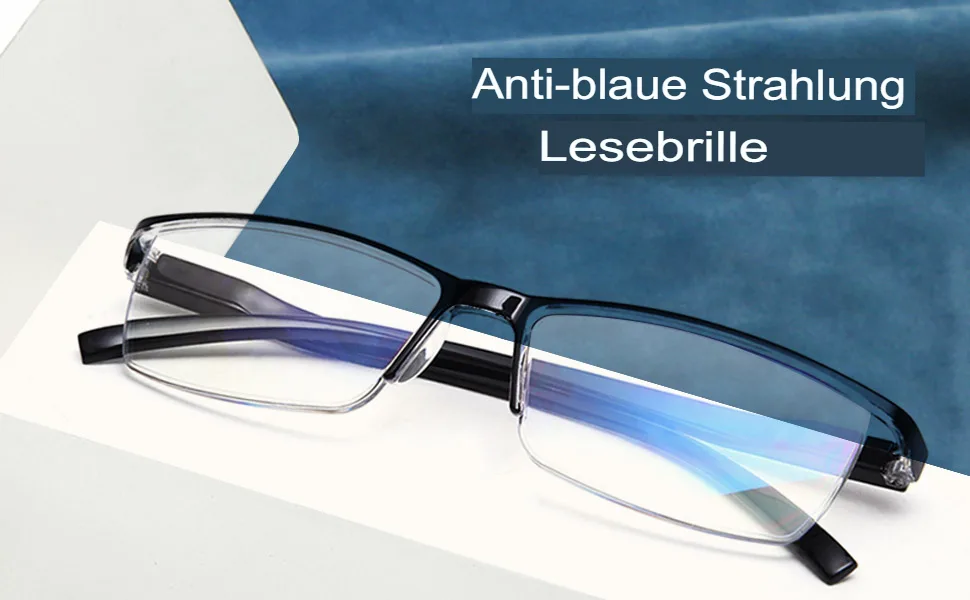 LUFF 4Pcs Anti-Blue Ray Reading Glasses Portable Ultralight Readers 1.5X Black - product information 2