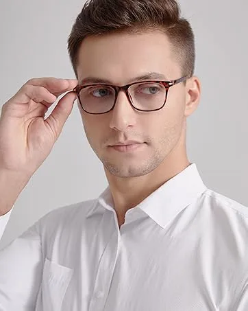 OENEYE 3 Pack Spring Hinge Reading Glasses Lightweight Material Vintage Design Reading Glasses for Men and Women Multicolor 3.5 x - Lesebrille