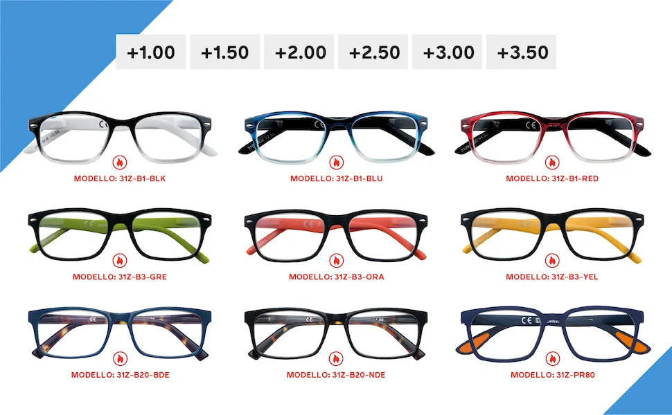 Zippo reading glasses with soft lines ideal for men and women White 2.5 x - 36 DE