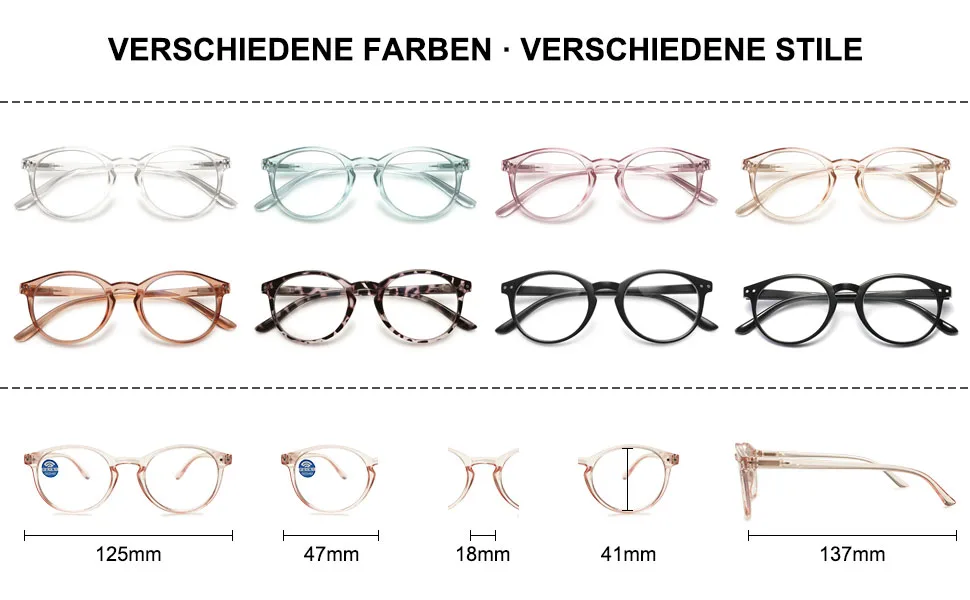 MAGIMODAC Women Computer Reading Glass Filter Light around Oval Reading Brille Computer Glasses With P and Symphetic Reading Aid Show Aid Hell Black 2.0 Dioptries - lesebrille blaulichtfilter damen, lesebrille anti blaulicht damen
