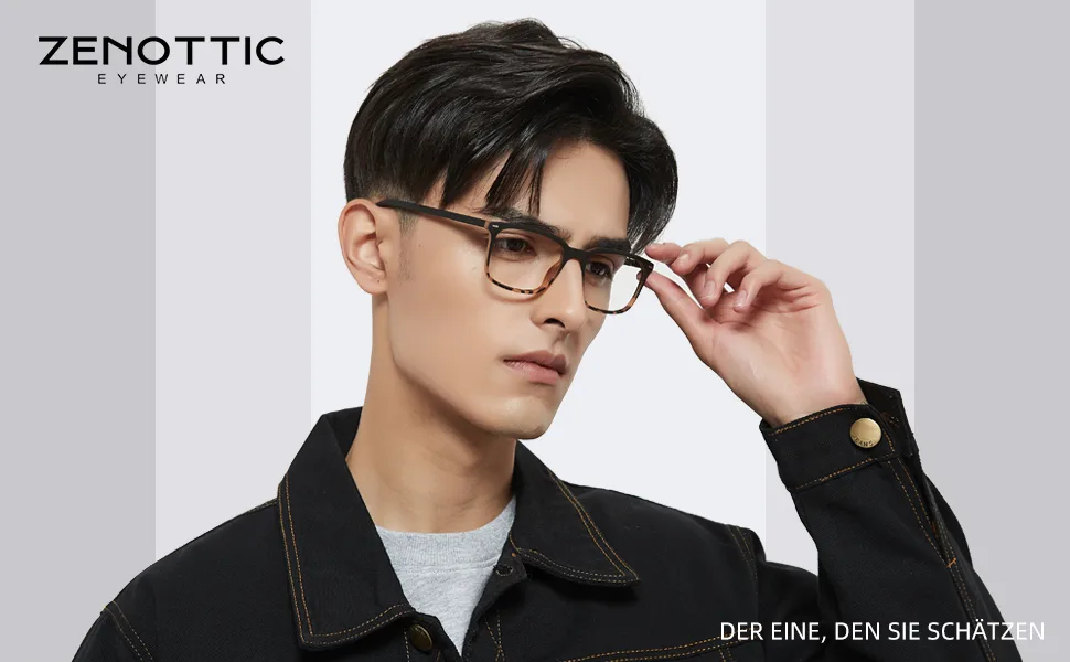 Zenottic reading glasses men's blue light blocking anti-blue-ray reading glasses classic design frame anti-UV400 glasses for reading black 0.0 x - lesebrille