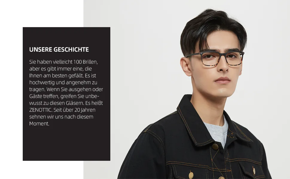 Zenottic reading glasses men's blue light blocking anti-blue-ray reading glasses classic design frame anti-UV400 glasses for reading black 0.0 x - lesebrille