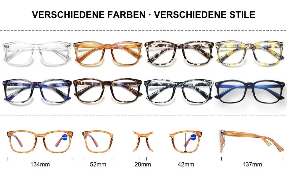 MAGIMODAC Blue light filter reading glasses large women men computer glasses reading glasses Showling glasses computer reading glasses with visual strength transparent 0.0 diopters - lesebrille mit blaulichtfilter , lesebrille mit blaulichtfilter