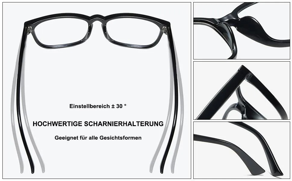 MAGIMODAC Blue light filter reading glasses large women men computer glasses reading glasses Showling glasses computer reading glasses with visual strength transparent 0.0 diopters - lesebrille mit blaulichtfilter , lesebrille mit blaulichtfilter