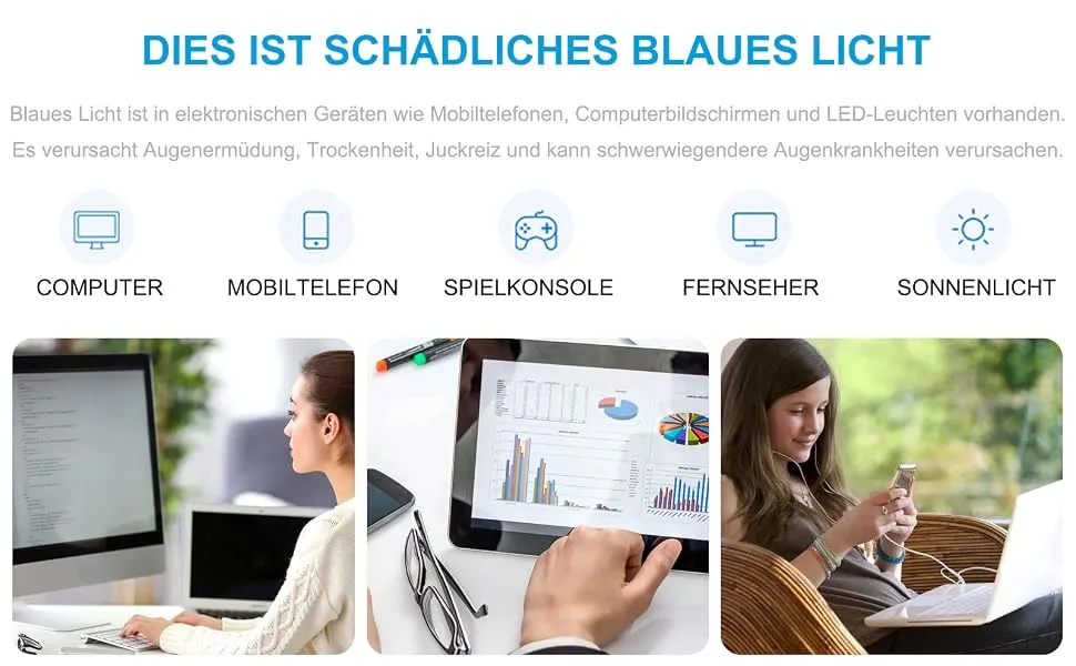 Magimodac women computer glasses blue light filter glasses metal nerd anti blue light blue light glasses without longing gambling frame black - Damen Computerbrille Blaulichtfilter Brille Metall Nerd Anti Blaues Licht Blaulicht Brillen