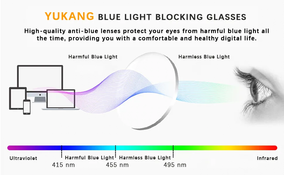 Yukang blue light filter glasses women TR90 blue light glasses without container super light computer glasses gaming goggles with best color -loyal light brown running - Damenbrille