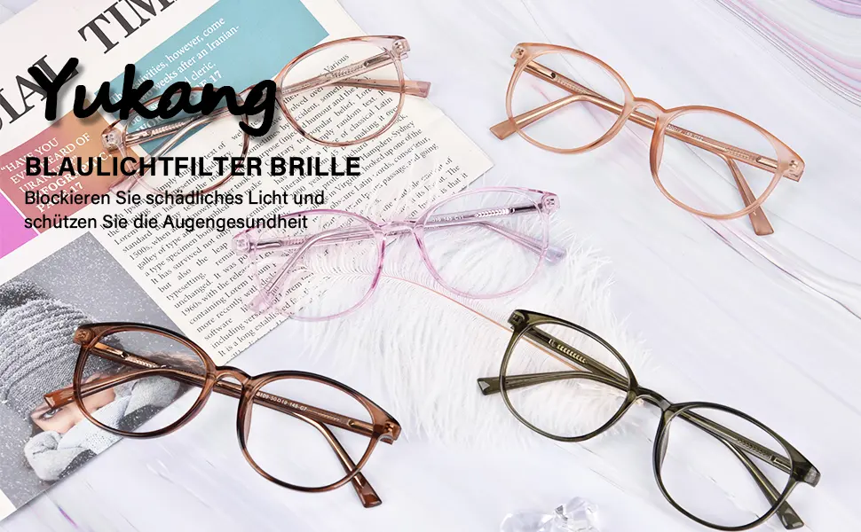 Yukang blue light filter glasses women TR90 blue light glasses without container super -light computer glasses gaming goggles with best color -loyal green - ????