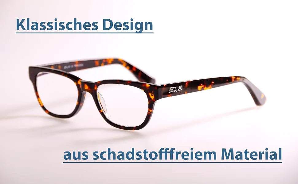 Edison & King Reading Glasses Endless Modern plastic glasses anti-reflective hardened made of acetate +2.50 dpt Transparent - Edison & King, Endless, Design