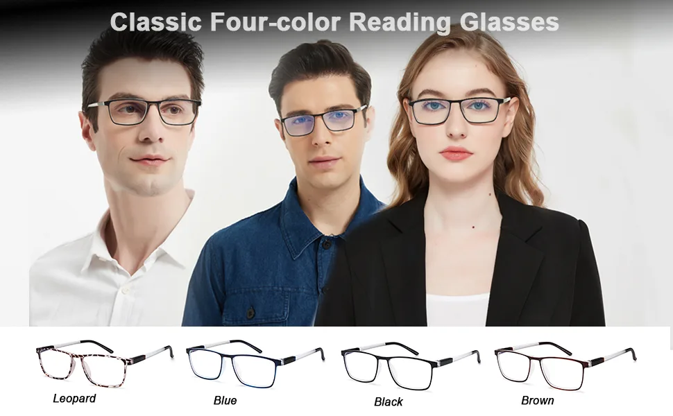 Eyeurl 4 pieces Reading glasses Blue light filter glasses for women and men computer/cell phone blue light blocks readers glasses 4 pieces 2.0 x - product information 4