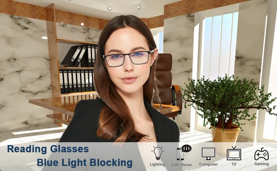 Eyeurl 4 pieces Reading glasses Blue light filter glasses for women and men computer/cell phone blue light blocks readers glasses 4 pieces 2.0 x - product information 7